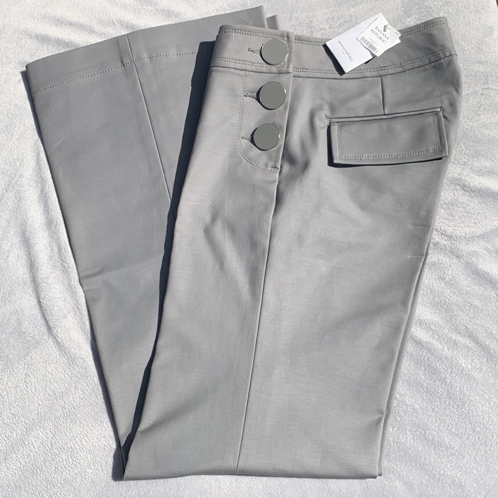 NWT Banana Republic Wide Leg Button Detail Pants, 0